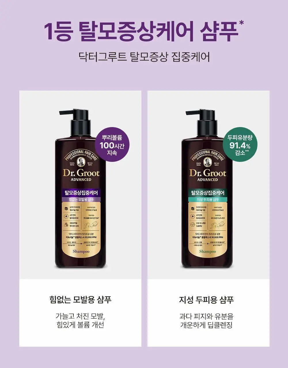 [대용량] 닥터그루트 집중케어 멀티퍼펙션 힘없는 모발용 샴푸 700ml 상세페이지 20